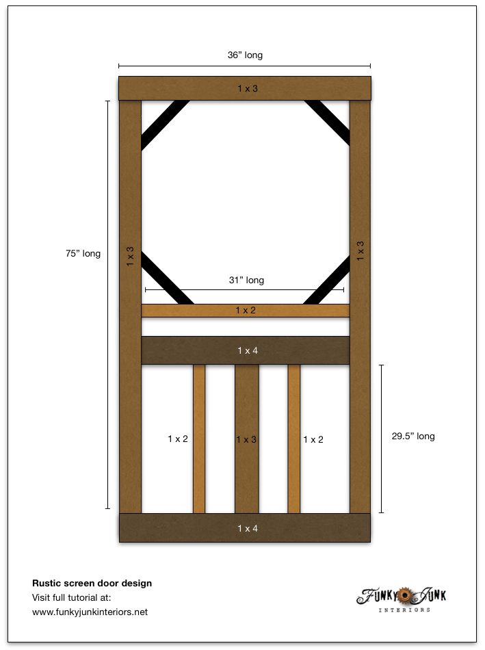 an image of the measurements for a wooden window frame with wood slats on it