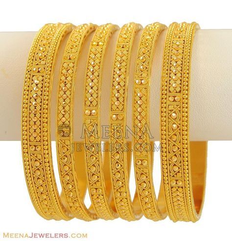 Indian Bangles Set, Gold Bangles Indian, Indian Bangles, Gold Bangles For Women, Gold Bangle Set, Bangles Set, The Bangles, Bracelets Design, Gold Pendant Jewelry