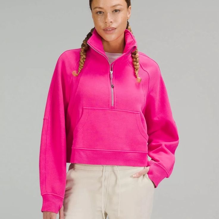 Nwt Lululemon Sonic Pink Scuba Oversized Funnel Neck Sweatshirt Xs/S Rare Only One On Here New With Tags!! Questions? Leave A Comment Below! Funnel Neck Sweatshirt, Lululemon Outfits, Half Zip Hoodie, Lululemon Scuba, Oversized Pullover, Women Hoodies Sweatshirts, Lululemon Women, Funnel Neck, Outerwear Women