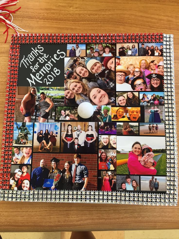 a photo album with many pictures on it