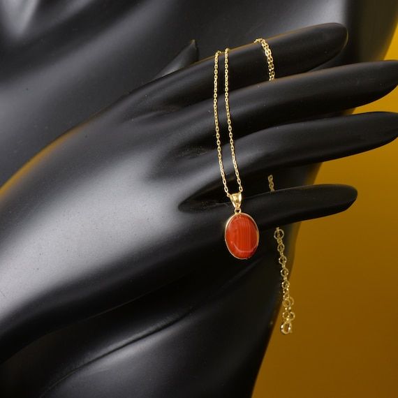 Carnelian Necklace Carnelian Pendant Carnelian Jewelry | Etsy Luxury Carnelian Round Pendant Jewelry, Luxury Elegant Amber Crystal Necklaces, Amber Cabochon Necklace For Gift, Red Carnelian Gemstone Necklace, Oval Amber Necklace For Gift, Red Coral Pendant Necklace As Gift, Red Coral Pendant Necklace For Gift, Carnelian Cabochon Necklaces For Jewelry Making, Carnelian Cabochon Jewelry As A Gift