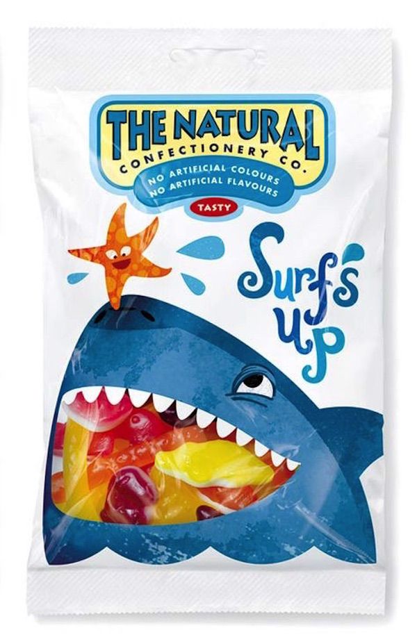 the natural confectionery company surf's up gums