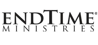 the end time logo is shown in black and white