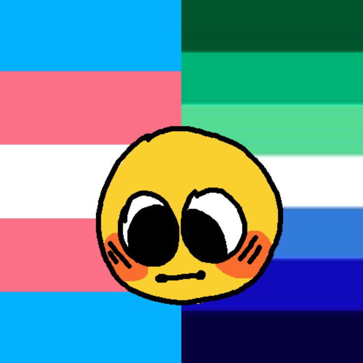 an emoticive smiley face in front of a multi - colored background with horizontal stripes