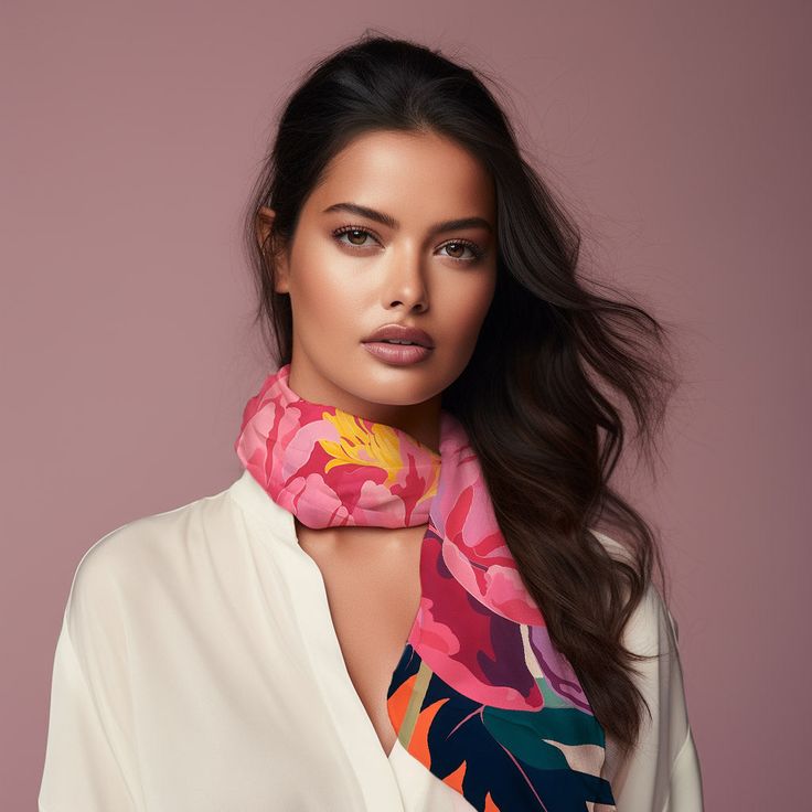 Step into the world of timeless elegance with our Peonies Silk Scarves Collection, where luxury meets versatility in a symphony of design. Each scarf in our collection is more than an accessory—it's a statement, a work of art that gracefully complements any ensemble with a polished, sophisticated flair. Pure Indulgence: Fashioned from 100% pure, super luxurious high-end silk habotai, our scarves are a touch of extravagance that you can drape around yourself, embodying comfort and luxury. Versati Luxury Silk Scarf For Summer, Luxury Silk Scarf For Spring, Elegant Floral Print Scarves For Formal Occasions, Luxury Pink Silk Scarf For Formal Occasions, Elegant Formal Scarves With Floral Print, Elegant Pink Floral Print Scarves, Elegant Pink Scarves For Spring, Elegant Silk Scarf With Floral Print For Formal Occasions, Chic Floral Print Scarf For Gifts