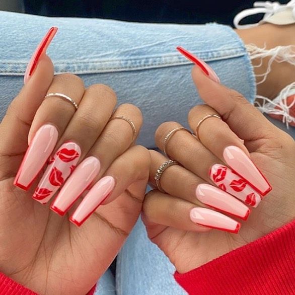 #nailsofinstagram hashtag on Instagram • Photos and Videos Spring Nails 2020, Vday Nails, Nagellack Trends, Kiss Nails, Red Acrylic Nails, Nail Designs Valentines, Acrylic Coffin, Christmas Nails Acrylic, Red Nail