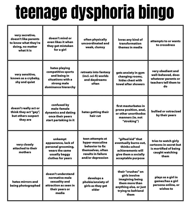 the teenage dysphora bingo game is shown in this black and white photo