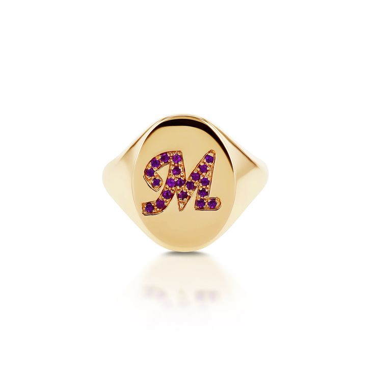 Design Get colorful and personal! Our Birth Stone Mini Chilla Ring features an oval shaped solid gold ring with a single letter monogram. Details & Dimensions - 0.30 carats - Face of ring measures 13mm high x 10mm wide- List in your order notes what color is preferred Personalized Oval Diamond Initial Ring, Oval 14k Gold Signet Ring With Initials, White Gold Oval Initial Ring With Monogram, Oval 14k Gold Initial Ring Fine Jewelry, Luxury 14k Gold Oval Initial Ring, Oval Yellow Gold Signet Ring With Initials, Fine Jewelry Oval Yellow Gold Initial Ring, Luxury Oval Initial Ring As Gift, Personalized 14k Gold Oval Diamond Ring