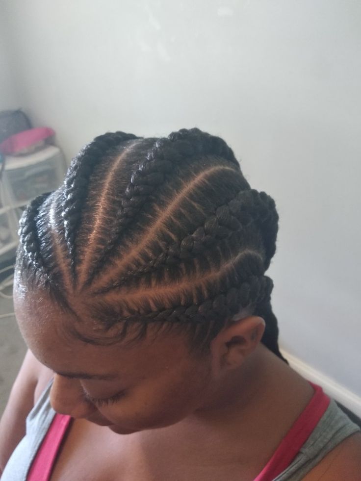 5 Stitch Braids Cornrows, Large Feed In Braids Cornrows, Big Stitch Braids, Large Stitch Braids, Feed In Stitch Braids Cornrows, 5 Stitch Feed In Braids, 8 Stitch Braids, Stitched Braids, Braids Back