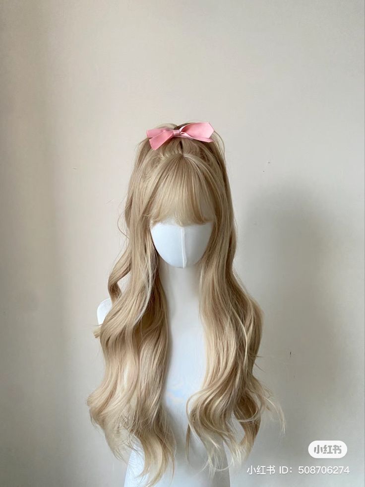 Hair Doctor, Hair Style Korea, Hair Inspiration Long, Cute Simple Hairstyles, Hair Upstyles, Cosplay Hair, Hair Tips Video, Ribbon Hairstyle, Hairdos For Curly Hair