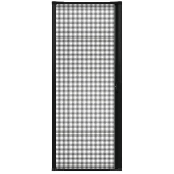 the screen door is open and closed to let in light from outside, while it also has a black frame