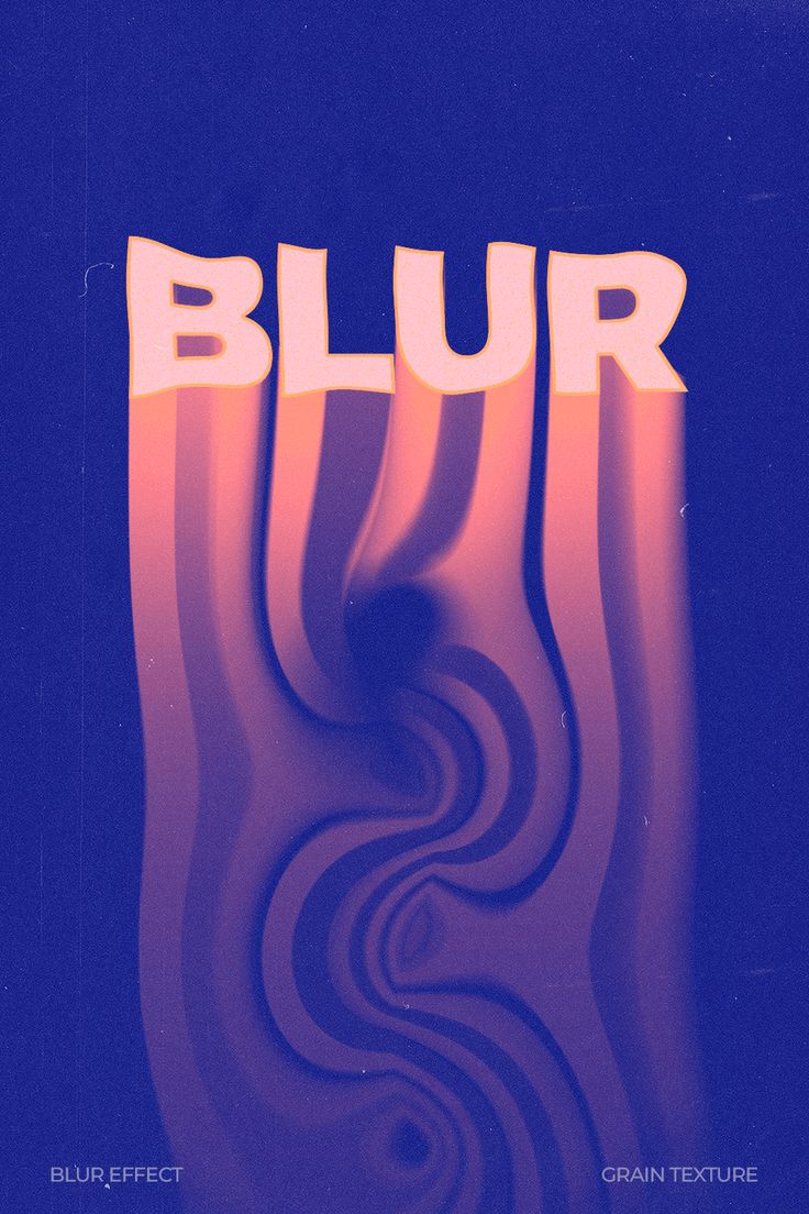 blur text effect in photoshopped to make it look like an abstract wave or swirl