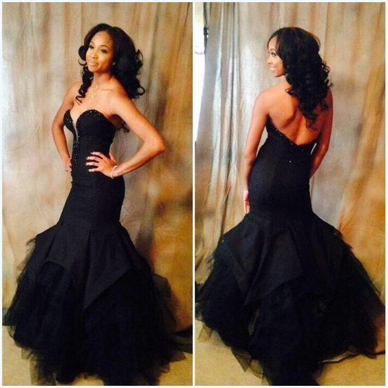 Colorful Homecoming Dresses, Black Mermaid Prom Dress, Backless Prom Dress, Prom Dress Black, Prom Dresses 2016, Mermaid Prom Dress, Black Mermaid, Dress Mermaid, Sweetheart Prom Dress