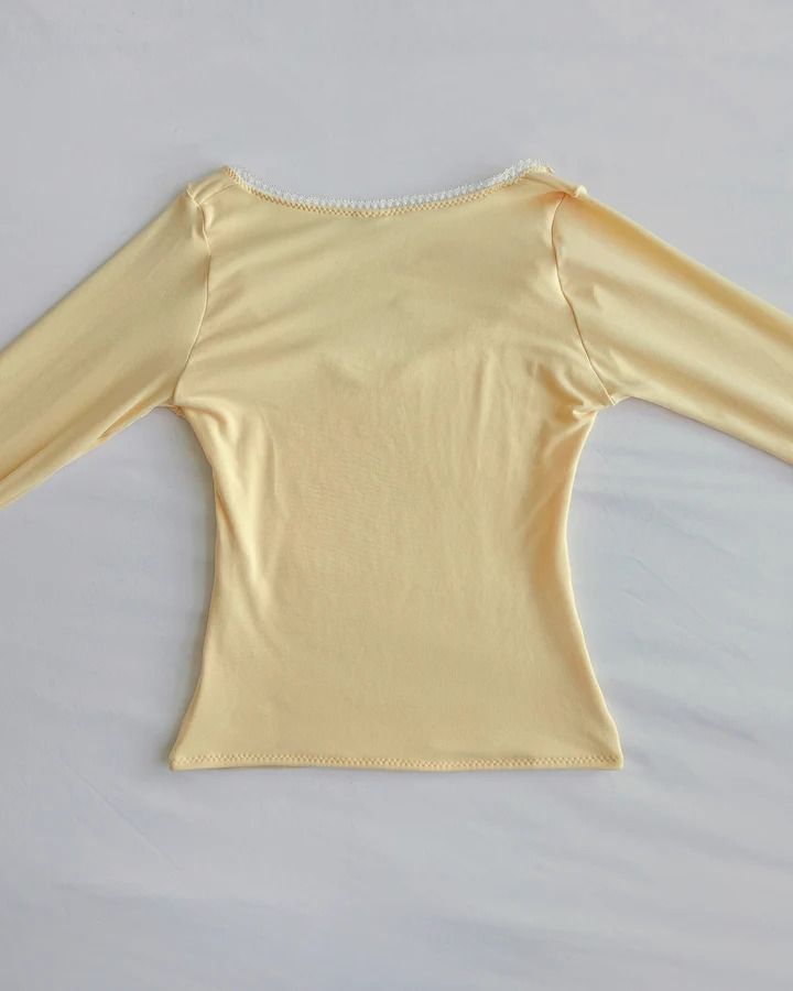 Dylan long sleeve top (Butter yellow) – Bit By Angie Yellow Long Sleeve Shirt, Room Items, Yellow Clothes, Yellow Long Sleeve, Butter Yellow, Yellow Top, Simple Trendy Outfits, Yellow Sweater, Yellow Fashion