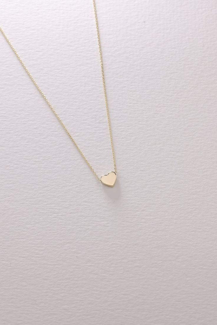 14K Solid Gold Heart Necklace Dainty Heart Charm Mothers Day Gifts Minimalist Heart Necklace Stylish Jewelry for Women Gift for Her - Etsy UK Minimalist Jewelry With Heart Charm Round Pendant, Minimalist Jewelry With Heart Charm On Round Pendant, Minimalist Wedding Jewelry With Heart Charm, Minimalist Heart Charm Jewelry For Everyday, Minimalist Everyday Jewelry With Heart Charm, Everyday Yellow Gold Heart Necklace In Sterling Silver, Dainty Heart Charm Jewelry For Everyday, Dainty 14k Gold Heart Pendant Jewelry, Minimalist Heart Pendant Jewelry For Wedding