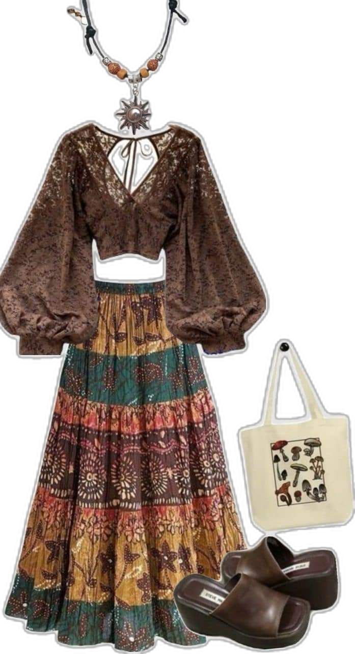 Look Hippie Chic, Look 80s, Earthy Outfits, Estilo Hippie, Boho Style Outfits, Hippie Style Clothing, Funky Outfits, Swaggy Outfits, Hippie Outfits