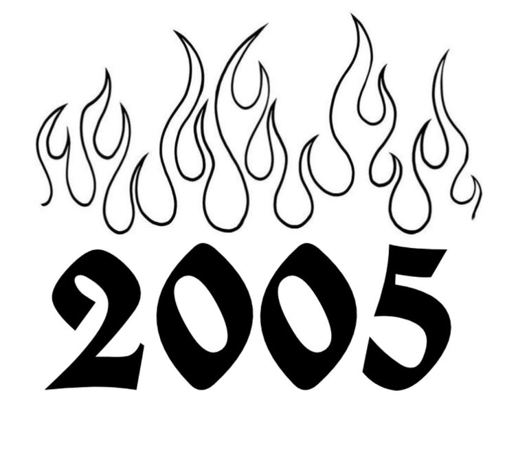 the word 205 with flames coming out of it's center and in the middle