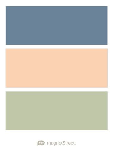 the color scheme for this wallpaper is peach, blue and green