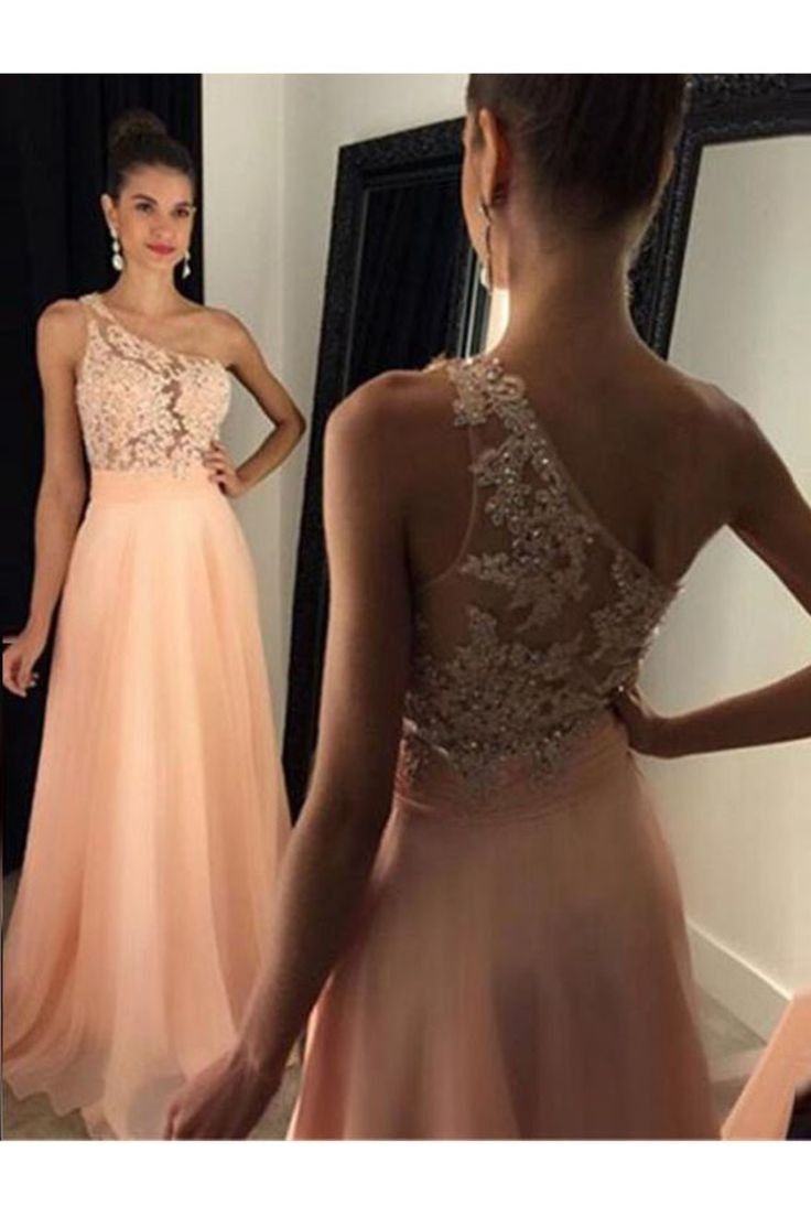 One Shoulder Prom Dress, Beaded Chiffon, A Line Prom Dresses, Chiffon Prom Dress, Party Gowns, Long Prom Dress, Prom Gown, Beaded Lace, Prom Dresses Long