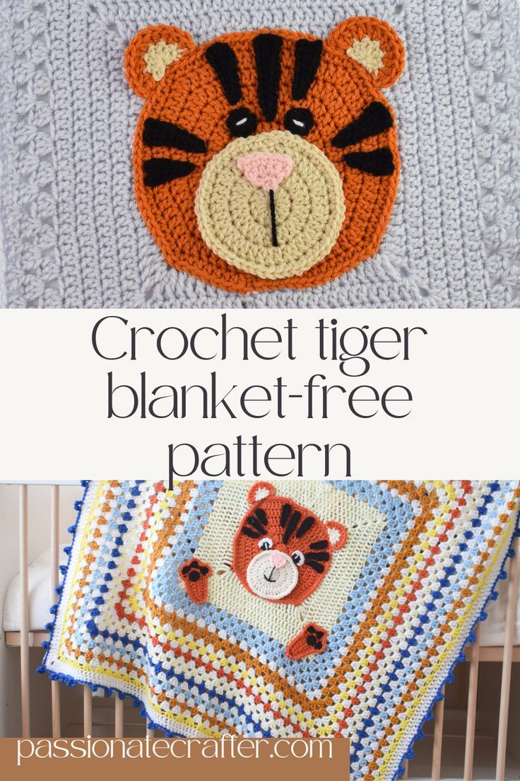 crochet tiger blanket - free pattern with instructions to make it in any size