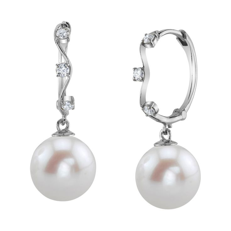 These exquisite pearl huggie earrings add a touch of elegance to any occasion. These earrings feature two lustrous 10mm AAAA quality Freshwater pearls, hand picked for their gorgeous luster and unblemished surface. The pearls are mountings on 14K white gold. Elegant White Huggie Jewelry, Elegant Huggie Pearl Earrings, Formal Huggie Pearl Earrings, Classic Pearl Hoop Huggie Earrings, Formal Pearl Drop Hoop Earrings, Elegant Pearl Huggie Hoop Earrings, Elegant Formal Huggie Earrings With Lever Back, Elegant Clip-on Huggie Earrings As Gift, Elegant Clip-on Huggie Earrings For Gift