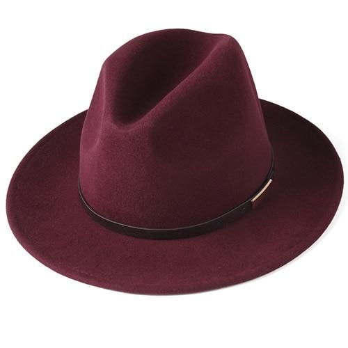 Luxury Unisex Wide Brim Vintage Australian Wool Felt Fedora Hat-Hats-Innovato Design-Wine Red-M-Innovato Design Fedora Hat For Women, Fedora Hat Men, Wool Fedora Hat, Fedora Hat Women, Trilby Hat, Wide Brim Fedora, Wool Fedora, Felt Fedora, Love Hat