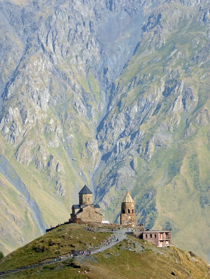 an old church on top of a mountain