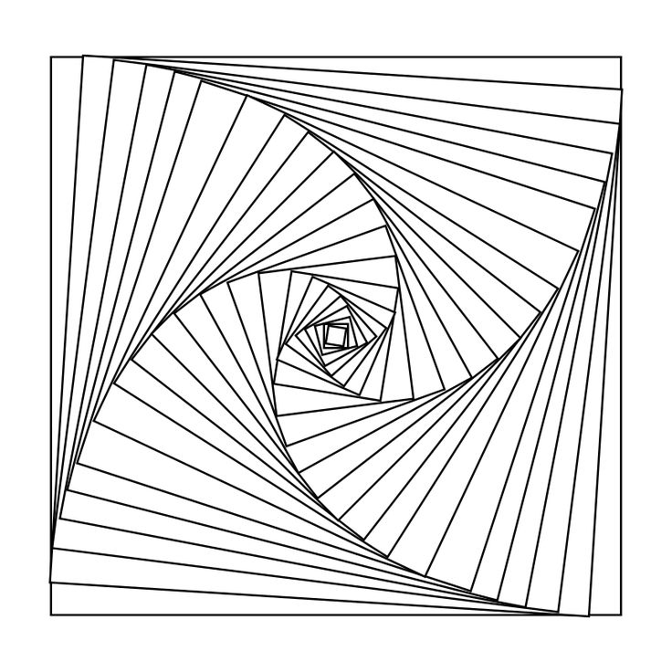 a black and white image of an abstract geometric design with lines in the shape of rectangles