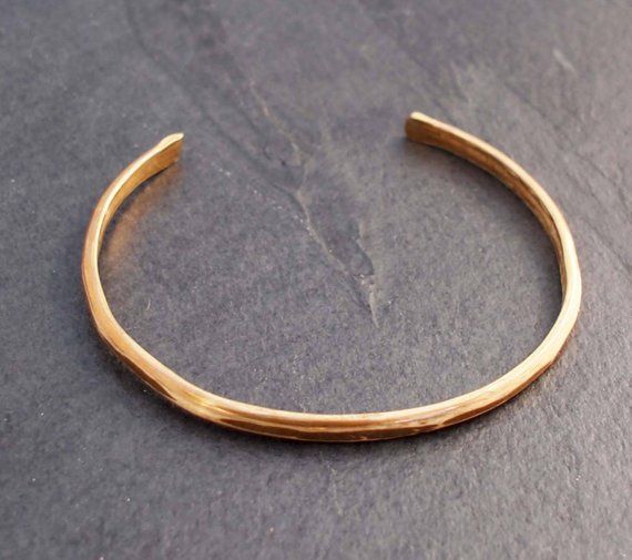 Men's Bronze Bracelet, 8th Anniversary Gift Gold Hammered Cuff Bracelet For Anniversary, Classic Brass Cuff Bracelet As Gift, Classic Hammered Bracelets For Gifts, Classic Hammered Bracelets As Gift, Classic Hammered Bracelets For Gift, Artisan Hammered Gold Cuff Bracelet, Minimalist Hammered Cuff Bracelet As Gift, Minimalist Hammered Cuff Bracelet Gift, Hand Forged Gold Cuff Bracelet As Gift