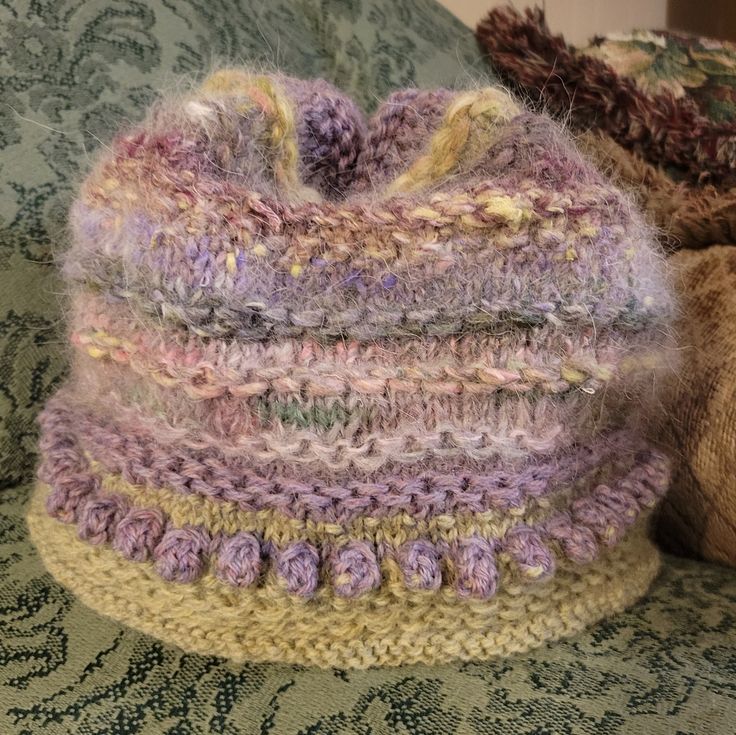 This Is A Brand New Hat, No Tags, I Knit In Premium Silk And Wool Yarn. Colors Are Greens, Plums, Misty Lavender, And Rose. This Is One Of A Kind. No Pets, No Smoking, No Odors. Casual Hand Knitted Purple Beanie, Hand Knitted Purple Hat One Size, Hand Knitted One Size Purple Hats, Hand Knitted Purple Hat, Hand-knitted One Size Purple Hat, Hand Knitted Purple Knitting Pattern, Purple Knitted Beanie, One Size, Purple Knitted Beanie One Size, Purple Knitted Beanie Hat