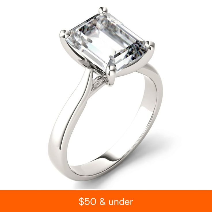 an engagement ring with a princess cut diamond in the center