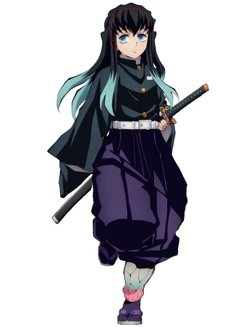 an anime character with long hair holding two swords