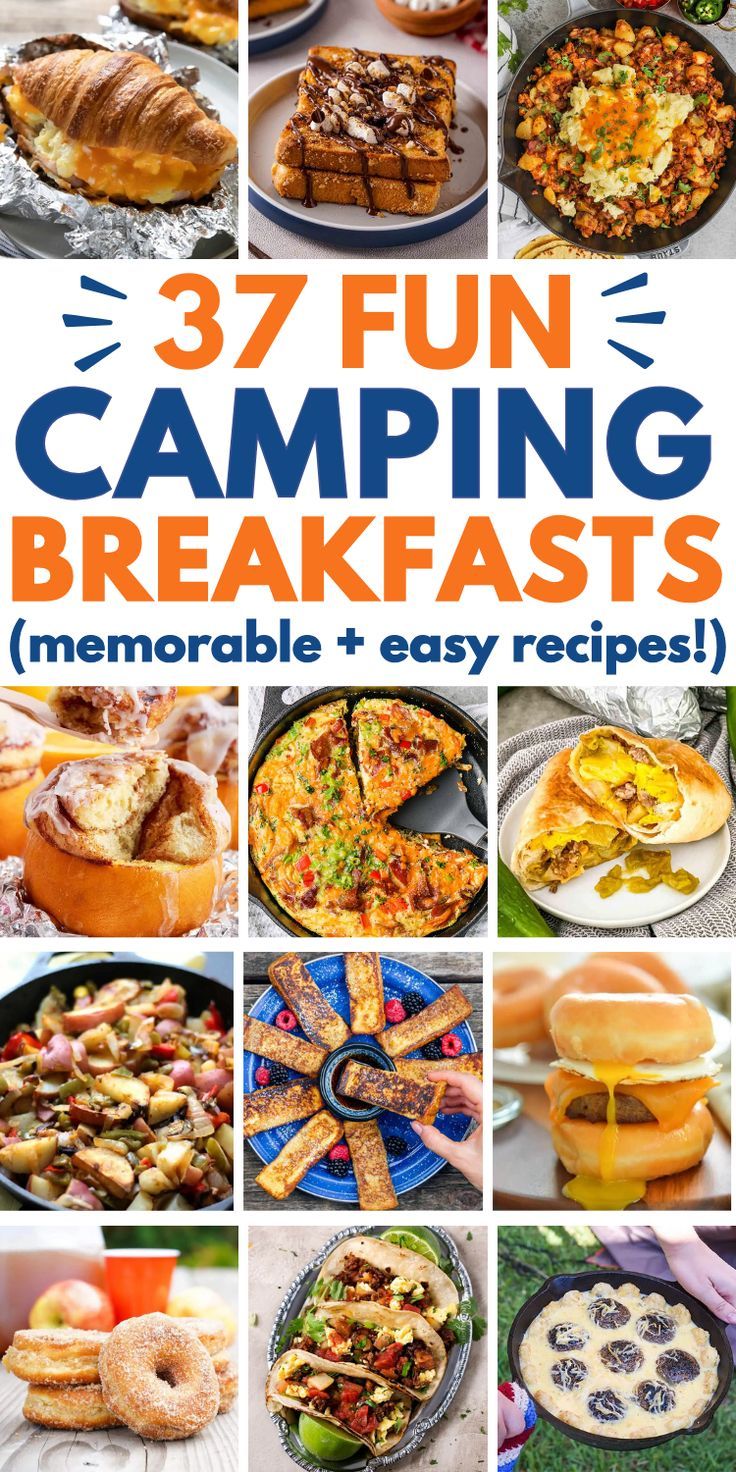 meal ideas for camping easy recipes Camping Food Ideas Breakfast, Campfire Breakfast Ideas, Premade Camping Meals, Camping Breakfast Recipes, Campfire Dutch Oven Recipes, Camping Breakfast Burritos, Camping Breakfast Ideas, Rv Recipes, Decorated Food