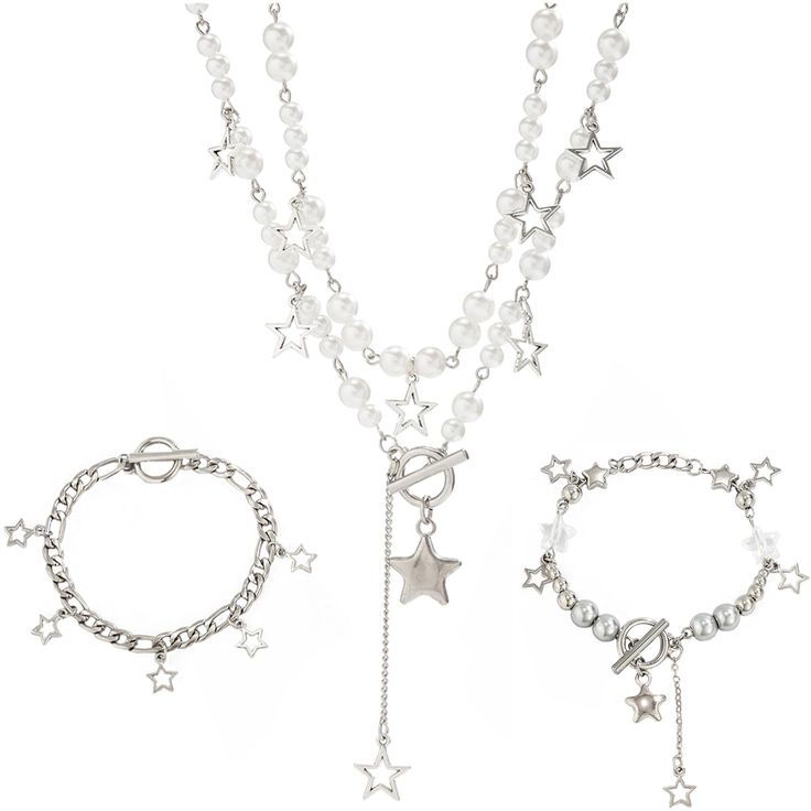 PRICES MAY VARY. ✨Y2K Necklace✨This necklace set is made of high-quality alloy, which is lead-free, nickel-free and hypoallergenic, safe for daily wear. Necklaces match with a tiny extender to adjust length from 13.8 inches to 16.5 inches (fit thin neck). ✨Star Necklace✨The necklace set features a sparkling silver star pendant and a delicate chain, adding a touch of elegance and charm to your outfit. The star pendant is designed to catch the light and sparkle, making you more attractive. ✨Cute N Cute Necklaces Aesthetic, Necklaces Aesthetic, Emo Jewelry, Grunge Necklace, Silver Star Necklace, Cute Necklaces, Necklace Y2k, Y2k Necklace, Star Necklace Silver