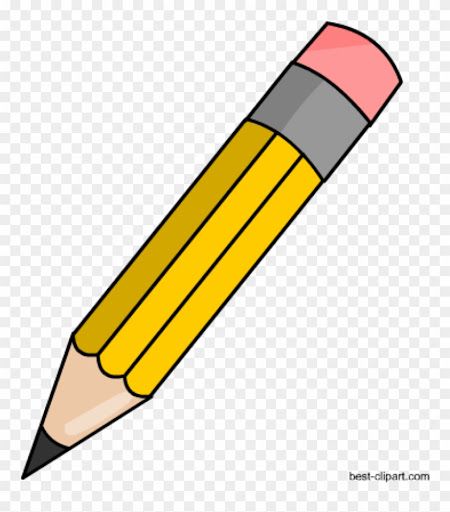 a pencil that is yellow and has a pink tip on it, transparent background png