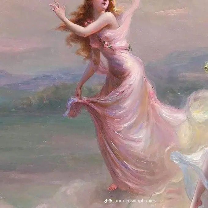 an image of a woman dancing on the beach with her hair blowing in the wind