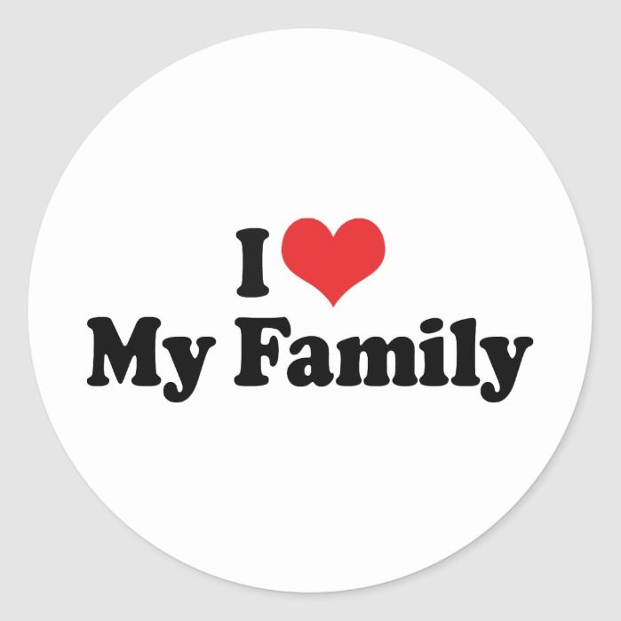 i love my family sticker