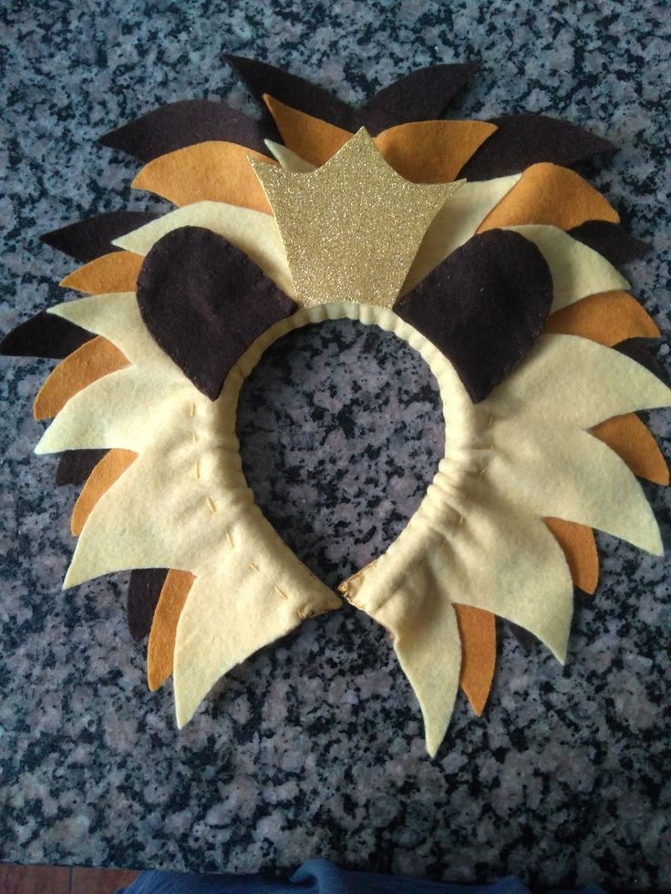 a close up of a wreath made out of felt