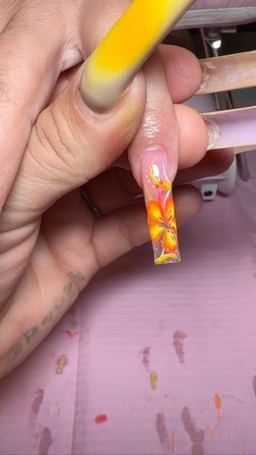 Summer Bling Nails, Pink Nail Art Ideas, Tiktok Nails, Punk Nails, Long Acrylic Nail Designs, Dope Nail Designs, Exotic Nails, Instagram Tutorial, Soft Nails