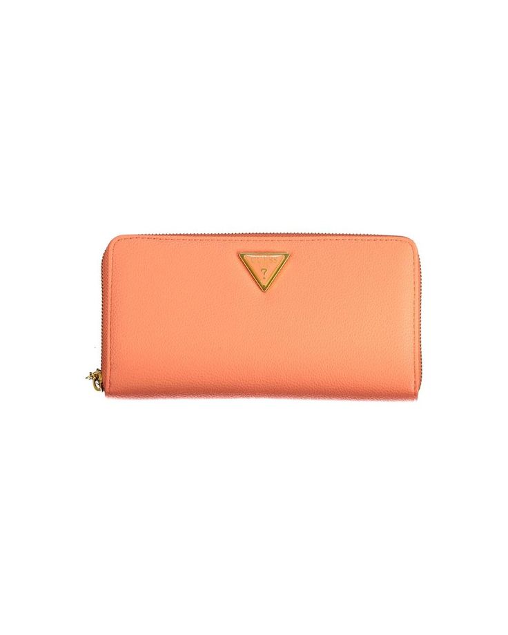 Stylish Orange Polyethylene Wallet High-quality materials used Durable construction Perfect for everyday use Designed to hold cards cash and coins Eye-catching color Sleek design Guess Jeans, Eye Catching Colors, Sleek Design, Zip Around Wallet, Card Holder, Women Handbags, Coral, Sleek, Wallet