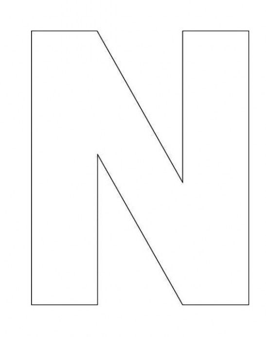 the letter n is shown in black and white