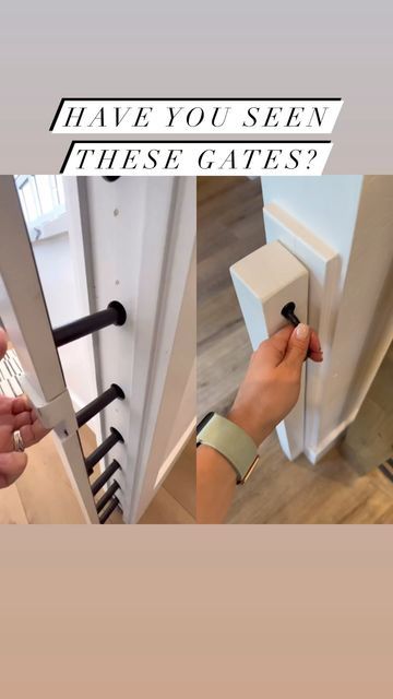 someone is opening the door to their house and it says have you seen these gates?