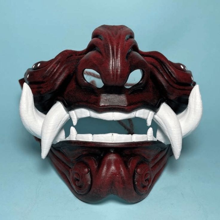 Carefully sculpted to resemble an Oni a fearsome demon mask originating from Japanese folklore our Japanese Samurai Oni Mask is ideal for cosplay enthusiasts, venturing into the mysterious world of samurai. Details: We have padded the inside of the mask for your facial comfort. The mask can stay on your face for a long time in the activity you use. It does not cause pain on your face and you can breathe comfortably. It is very robust in your activities with its high filling and extra layer thick Warrior Style Masks And Prosthetics For Halloween, Warrior Style Masquerade Mask For Halloween, Traditional Red Masks And Prosthetics For Costume, Traditional Red Costume Masks And Prosthetics, Red Masks And Prosthetics For Cosplay, Red Masks And Prosthetics For Cosplay Events, Red Fantasy Style Masks And Prosthetics For Events, Red Fantasy Masks And Prosthetics For Events, Red Fantasy Style Masks And Prosthetics For Fantasy Events