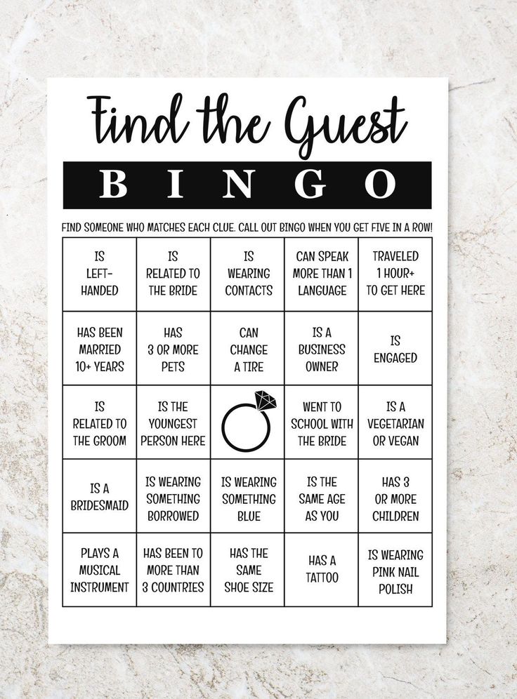 Wedding Dress Shopping Bingo Bingo Wedding Game, Find The Guest Bingo Bridal Shower Game, Find The Guest Bridal Shower Game, Wedding Guest Bingo, Wedding Bingo Game, Unique Bridal Shower Ideas, Cognitive Games, Bingo Bridal Shower Game, People Bingo