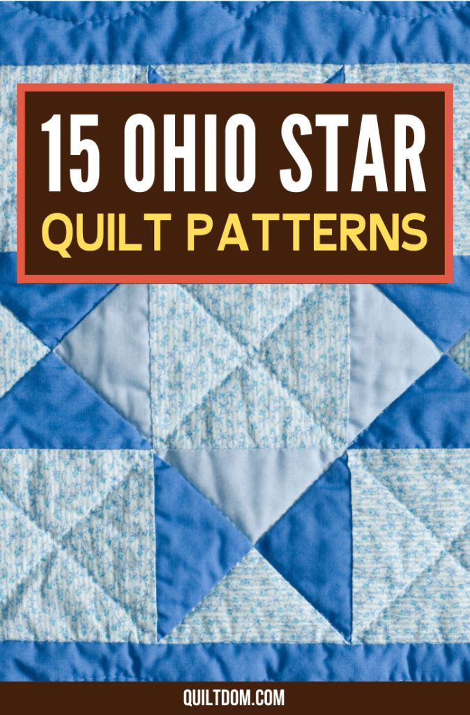 the cover of 15 ohio star quilt patterns