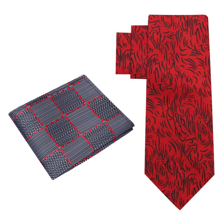 Eternal Red Abstract Tie This new red edition of the Eternal Tie brings back the coveted rich cardinal red and black colorway that is a staple to any modern wardrobe. The red background combined with a black, abstract, wavy lined overlays creates an unforgettable pattern you will want to wear to work, church or even an interview. The PRIME Logo adorns the back of the tie and creates an additional tie keep for your tie to stay in place. Choose From: Single Tie Tie and Pocket Square Material of Ti Red Tie With Pocket Square For Gift, Classic Red Suit Accessories With Pocket Square, Classic Red Suit And Tie Accessories With Pocket Square, Formal Red Fitted Tie Accessories, Fitted Red Neckwear For Gift, Red Fitted Neckwear For Gift, Elegant Red Neckwear For Gift, Elegant Red Neckwear As A Gift, Red Standard Tie For Gift