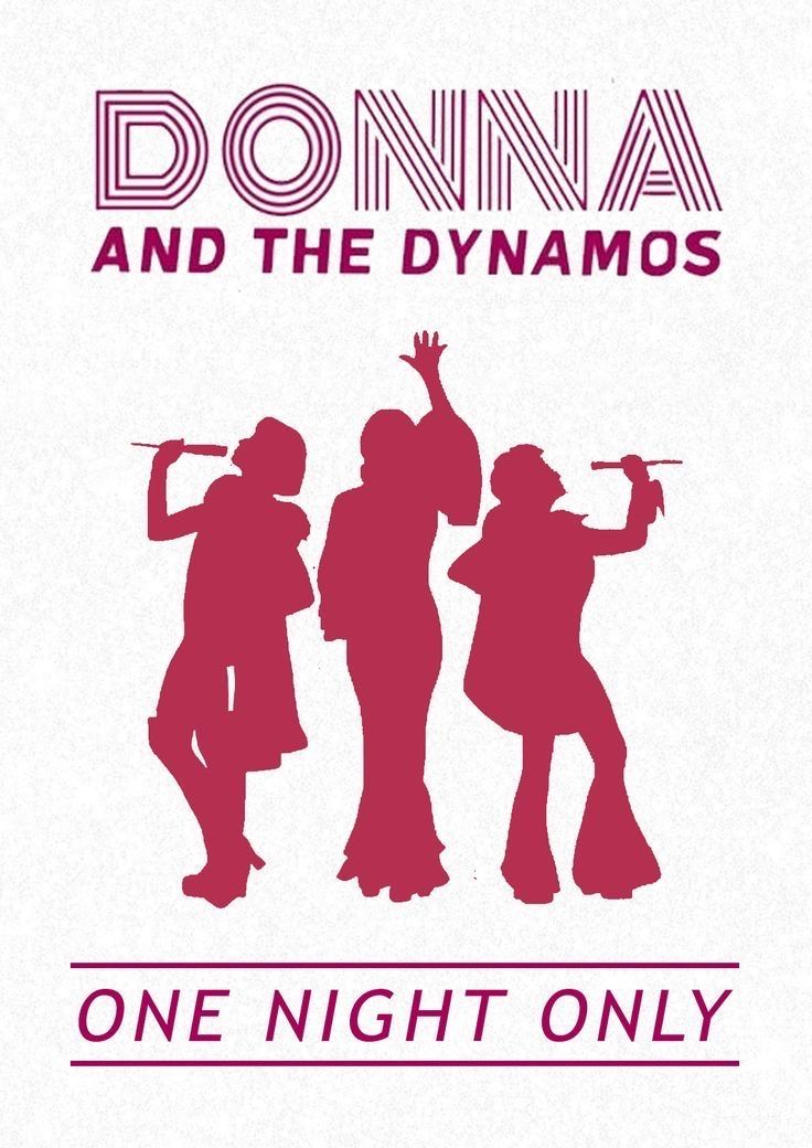 the poster for donna and the dymos'one night only tour is shown