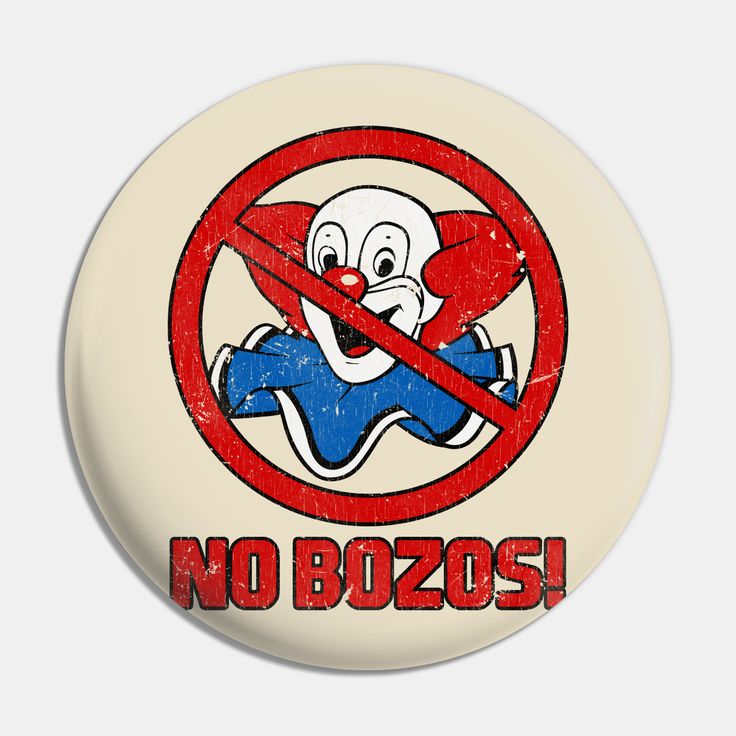 No bozos -- Choose from our vast selection of pins to match with your desired size to make the perfect custom pin. Pick your favorite: Movies, TV Shows, Art, and so much more! Available in small and large. Perfect to wear or to decorate your bag or backpack with. Vintage Enamel Pins, Cat With Human Face, Vintage Clowns, Discord Themes, Baby Grinch, Patch Ideas, Record Stores, Vintage Clown, Horror Themes