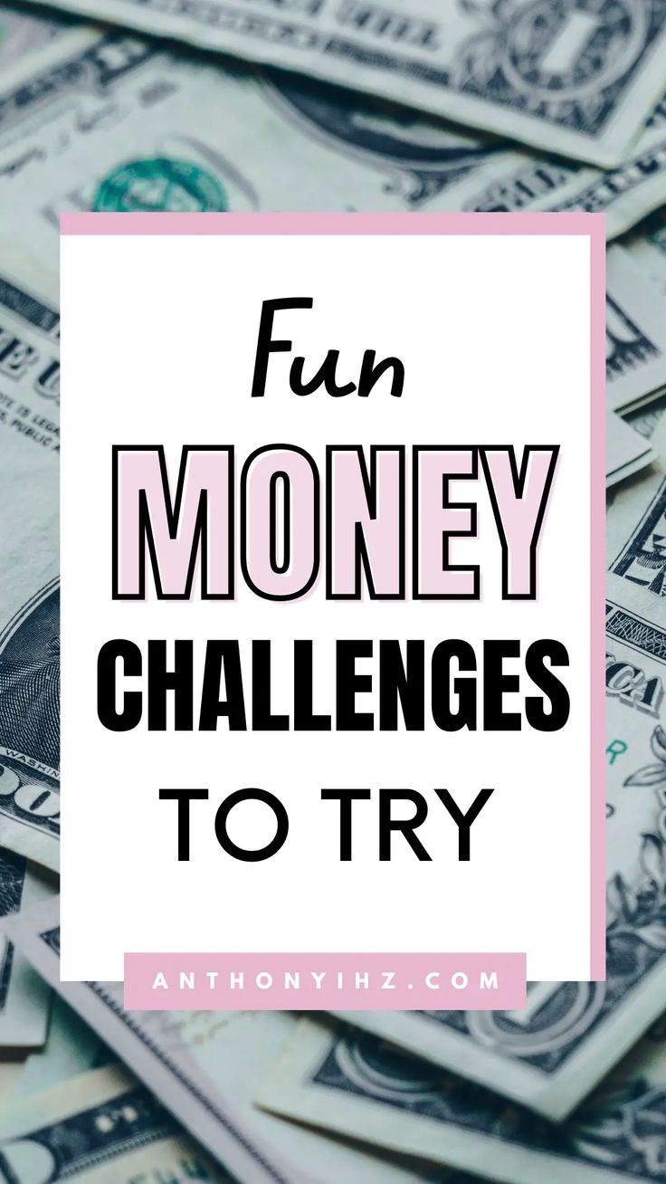 money with the words fun money challenges to try on it in black and white text