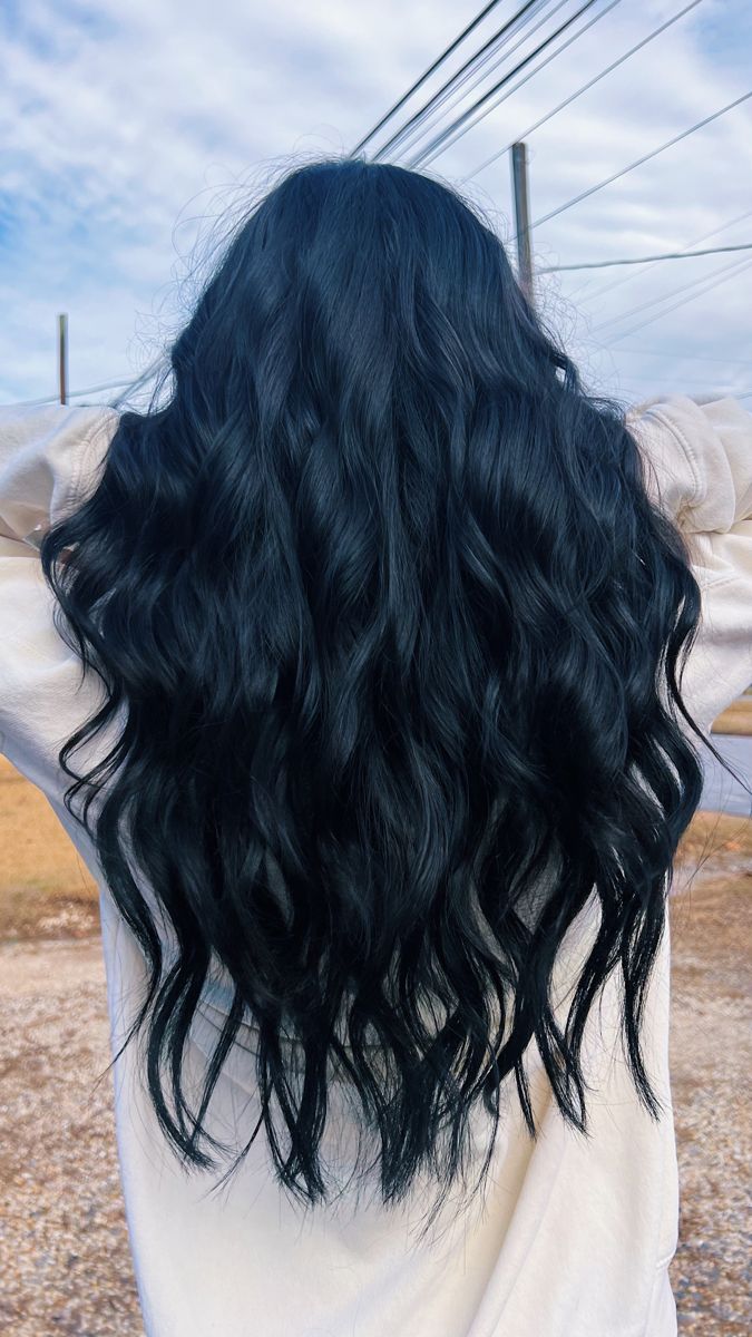 Tones Of Black Hair, Jet Black Hair With Extensions, Black Hair Hairstyles Medium, Dark Brown Hair Black Highlights, Jet Black Hair Blue Tint, Punchy Black Hair, Punchy Hair Color, Jet Black Medium Length Hair, Cute Dark Hair Colors